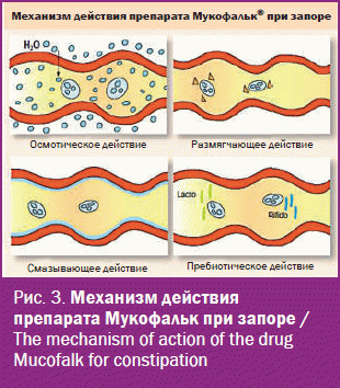 Механизм действия препарата Мукофальк при запоре